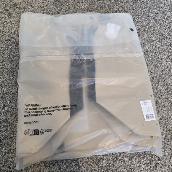 Rains Cream Duffel Bag with Black Straps - Picture 3 of 4